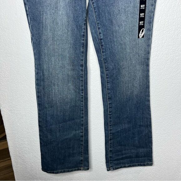 New! Nine West Santa Monica Bootcut Mid Rise Bootcut Curvy Blue Jeans Sz 6/27 - Picture 5 of 13
